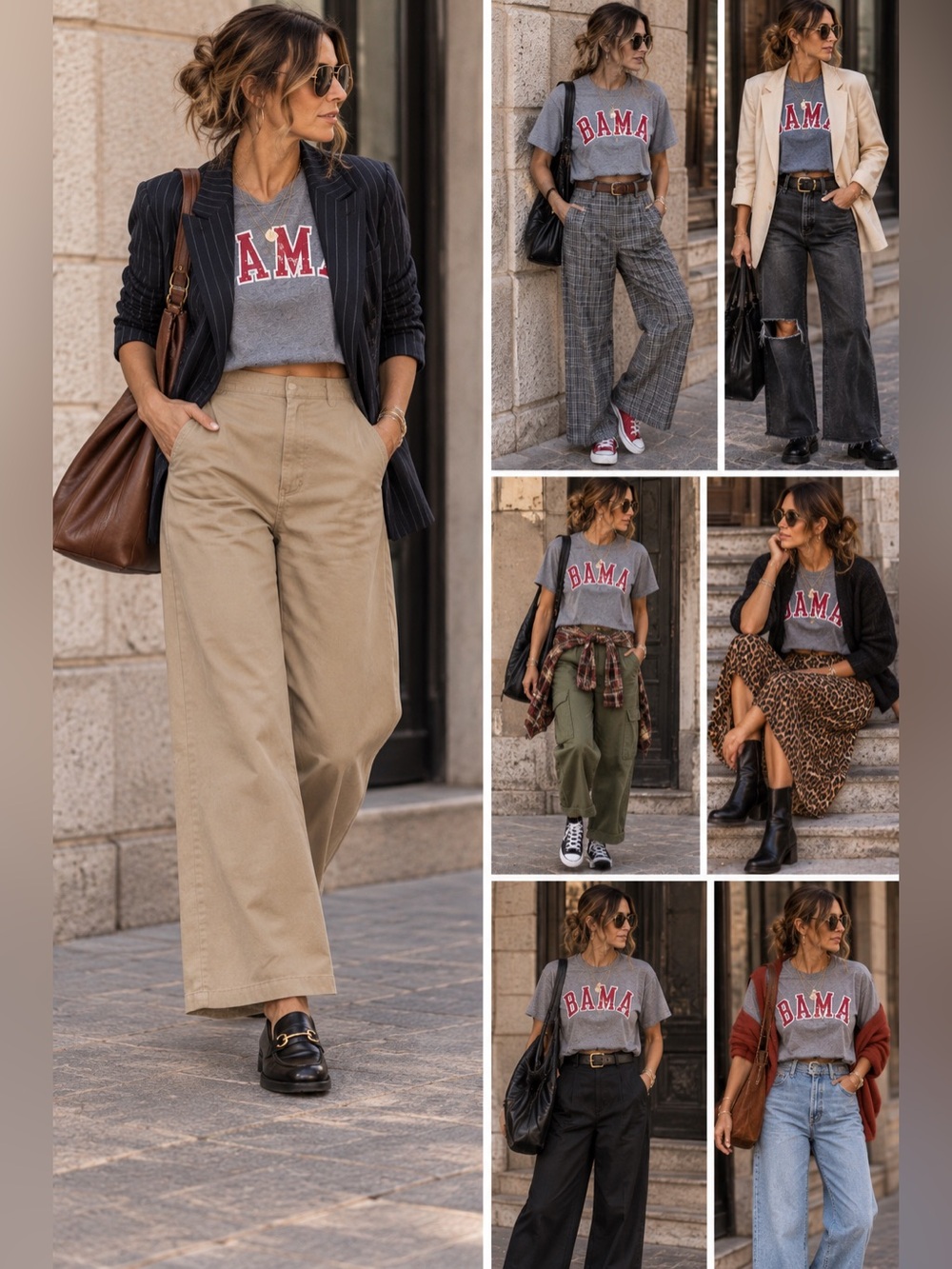 Vtg Russell Athletic Gray BAMA Crop Top